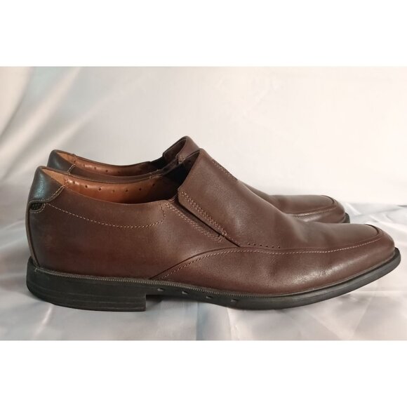 Clarks Unbrylan Lane Brown Leather Shoes Men’s 13 Unstructured Comfort Casual - Picture 7 of 10